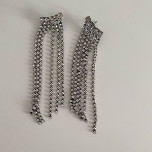 Frankie Shop long rhinestone earrings